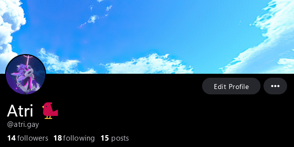 AtriAvali's tweet photo. Anybody else on bluesky? https://t.co/Ty3azCK7LK