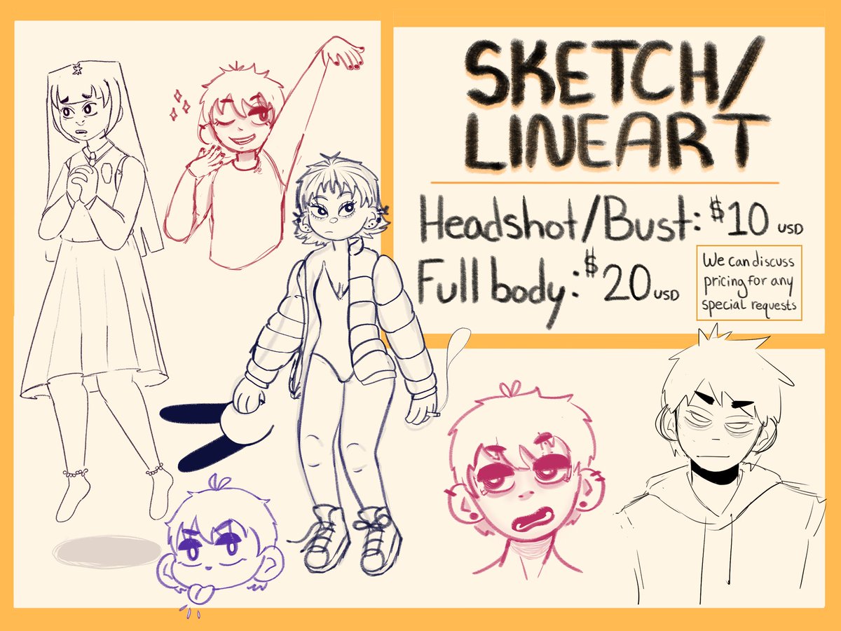 _teathy_'s tweet photo. Hello! My name is Ty, a character artist and aspiring comic creator! 
Here is my super cool commission sheet, pls dm me if you are interested or have any questions!
#commissions #commissionsopen #CommissionSheet https://t.co/RlAvRhXMMR