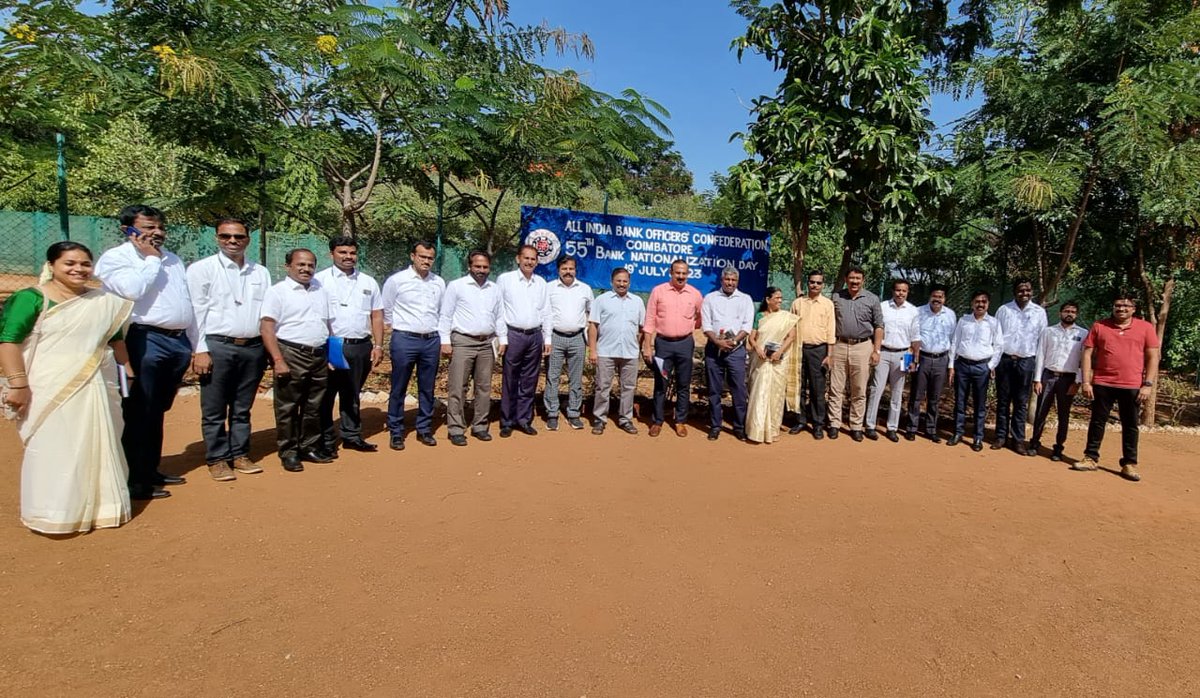 SBIOACC's tweet photo. 29.07.2023
#SBIOACChennaiCircle
Plantation of Tree Saplings on the eve of 55th Bank Nationalisation day at SBOA Matric Higher Secondary School, Coimbatore.
#OurUnityLongLive https://t.co/HQFf9gERsA