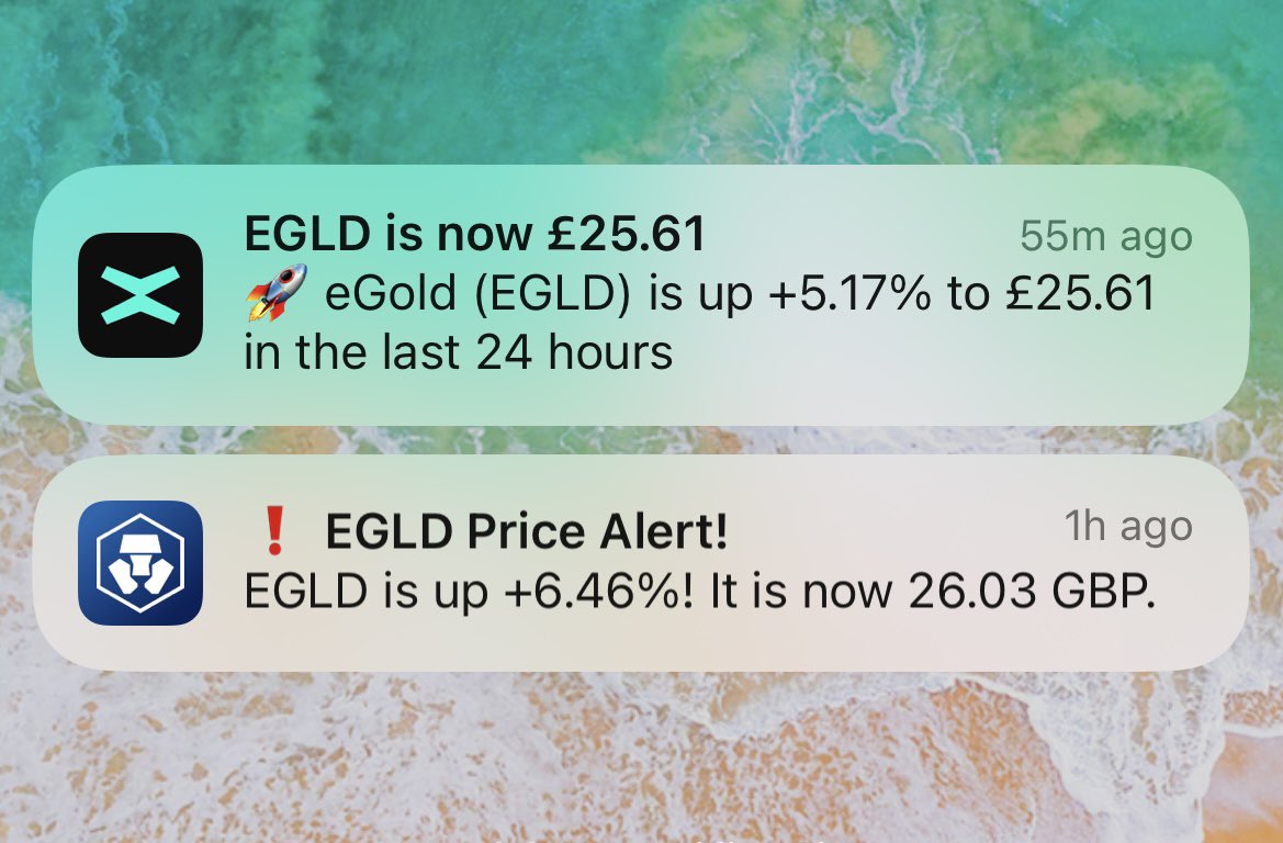 I like to wake up to this type of notifications! 

$EGLD #MultiversX #ElrondCommunity