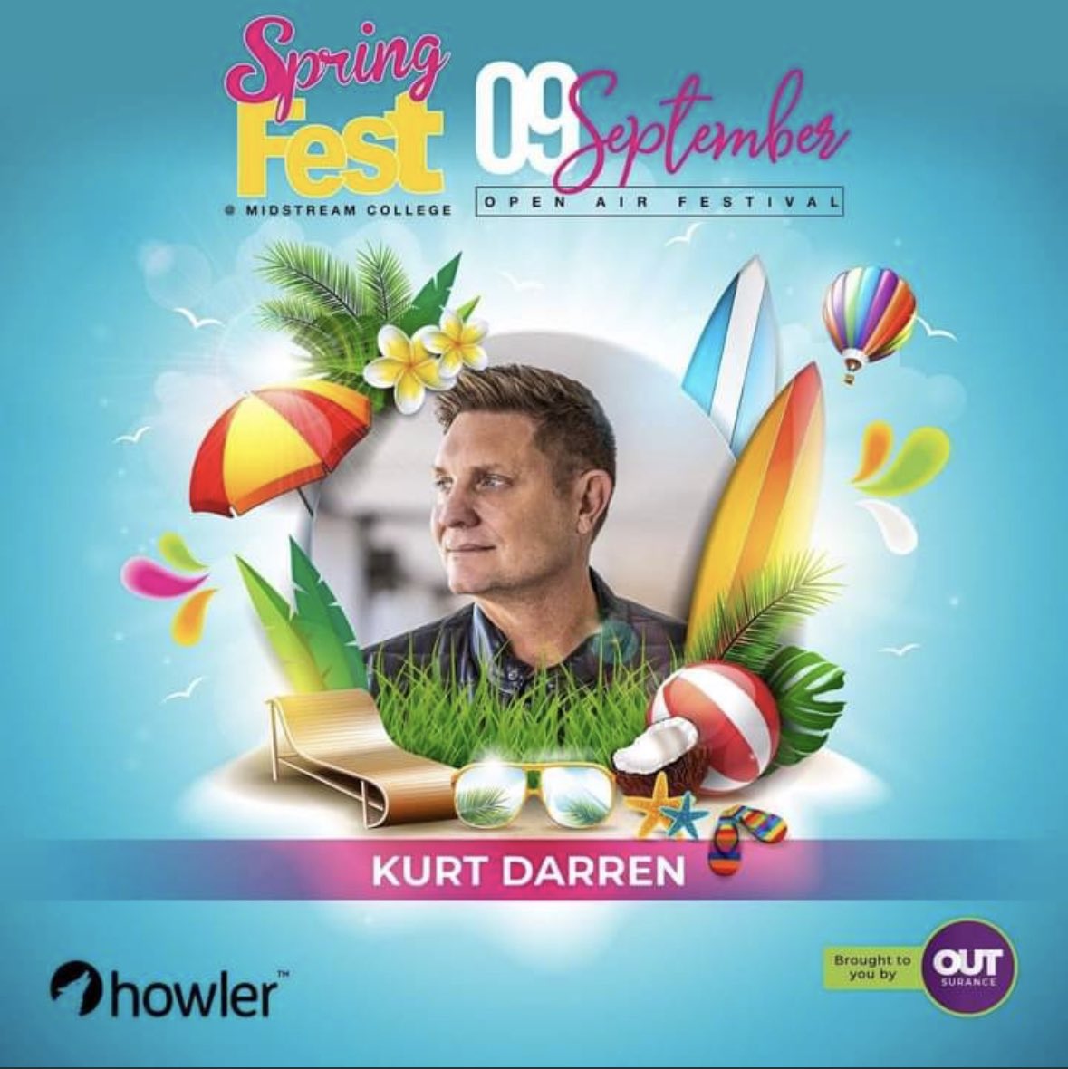 KurtOfficial's tweet photo. ππ SPRING FEST ππ
ποΈπΊ Kurt Darren π΅π₯
π₯³ Midstream College π₯³
β‘οΈ 09 September 2023
π
π₯³ππΊποΈπ΅π₯³ππΆ
#MidstreamSpringfest
@MidstreamCol @KurtOfficial @OUTsurance @SelectMusiek @ErnstKleinhans #Howler https://t.co/SI4ThDBMng