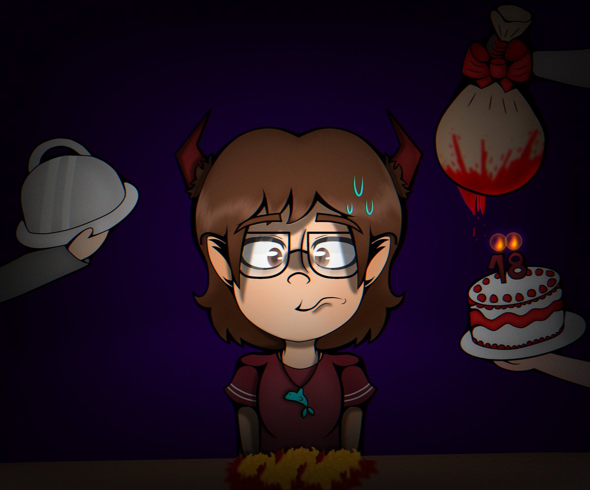 __Mochi__chan__'s tweet photo. Happy Birthday big sis! 🔥💥👹😈🌹
(To the right): "🎵Happy birthday creator sister, happy birthday creator sister, happy birthday dear creator sister, Happy birthday to you... 🎵"
Two gifts for: @AskKassandraGF
#helloneighbor2 #au #happybirthdayforyou https://t.co/38tdr9viQ9