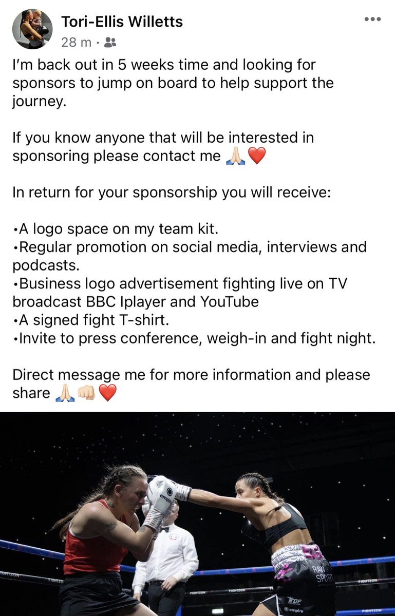 ToriellisW's tweet photo. ‼️SPONSORSHIP OPPORTUNITIES‼️

Please spread the word and share 🙏🏻🙏🏻🙏🏻❤️❤️ https://t.co/Fu268HJpEg