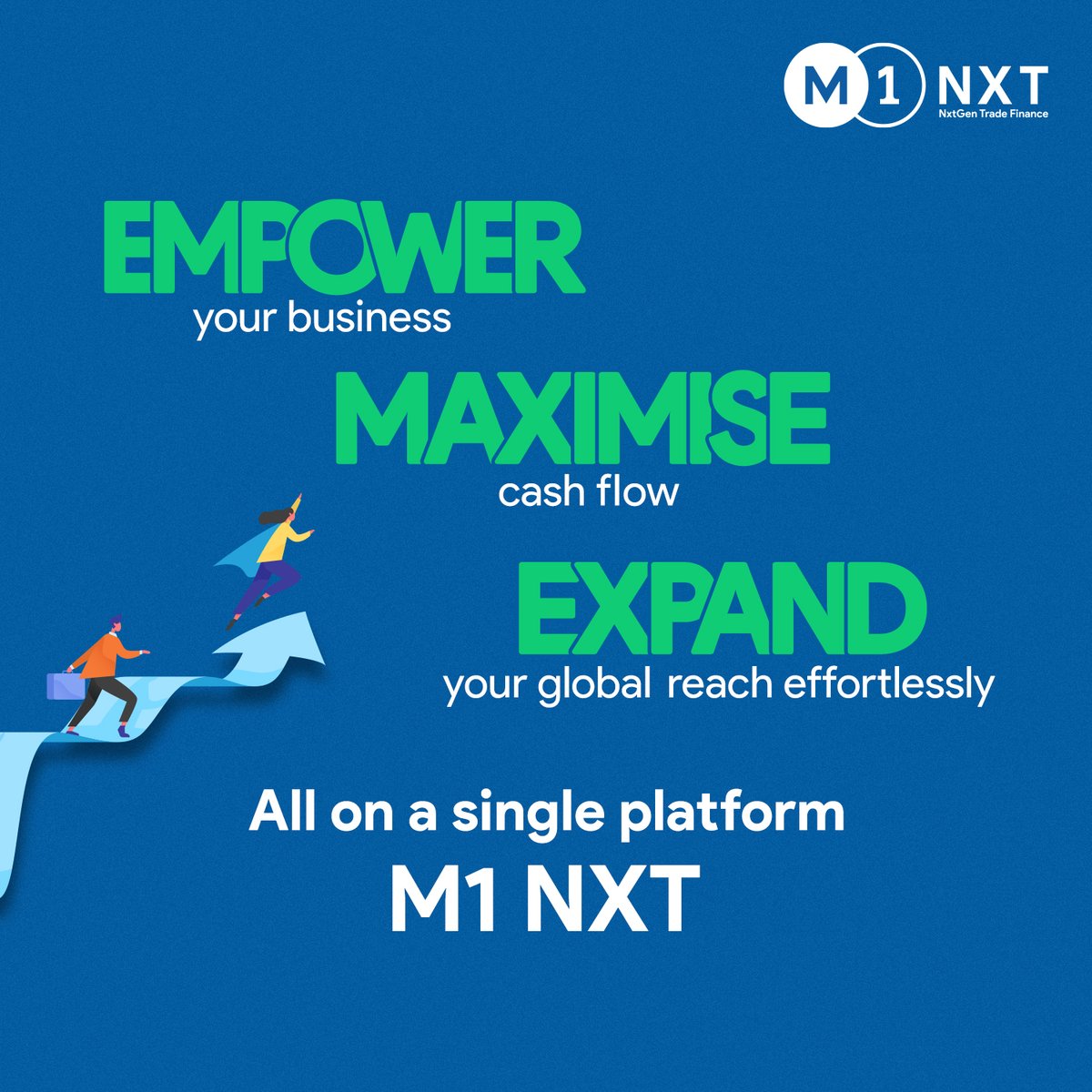 Grow fearlessly with #M1NXT, your all-in-one business growth solution. Onboard with us now. Visit m1nxt.com to know more.

#Factoring #CrossBorderFactoring #FinancialFreedom #Digital #Innovation #MSME #ImprovedCashFlow #EmpowerYourBusiness
