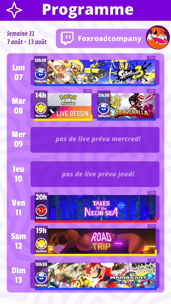 FoxRoadC's tweet photo. Le planning les amis
>https://t.co/um3wfu2ajc https://t.co/x8iVISfaKA