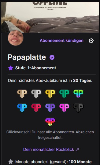 ECOvLET's tweet photo. Mehr Monate abonniert als Nachrichten im Chat geschrieben @Papaplatte https://t.co/kvVKNofqjy