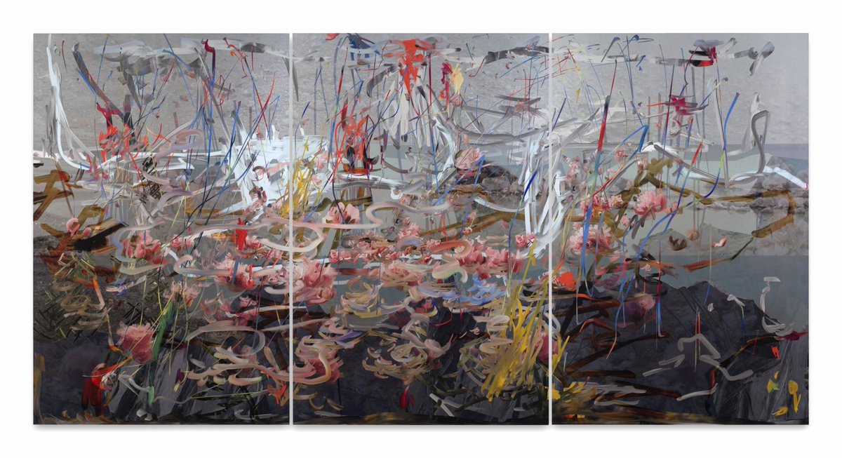 SiggArtFdn's tweet photo. ✨ Collection Spotlight ✨

PETRA CORTRIGHT
HayesOs2 Commandline_peak_bra_colour, 2017  Digital painting on anodized aluminum 185,4 x 365,8 cm

//Thread//
#SiggCollection #PetraCortright https://t.co/thdyldoCBy
