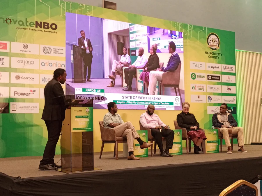 theabc_africa's tweet photo. Day 2 of #InnovateNairobi2023 

Starting off the Web 3 track is this panel on The State of Web 3 in Kenya.

Among the speakers is our very able CEO @Mkungusi254, @AnangiAlice, CEO @CrypsenseInfo, Arnold Mate from @moringaschool , @johnwamburu from @IBMResearch. https://t.co/UoX2tBfXSf