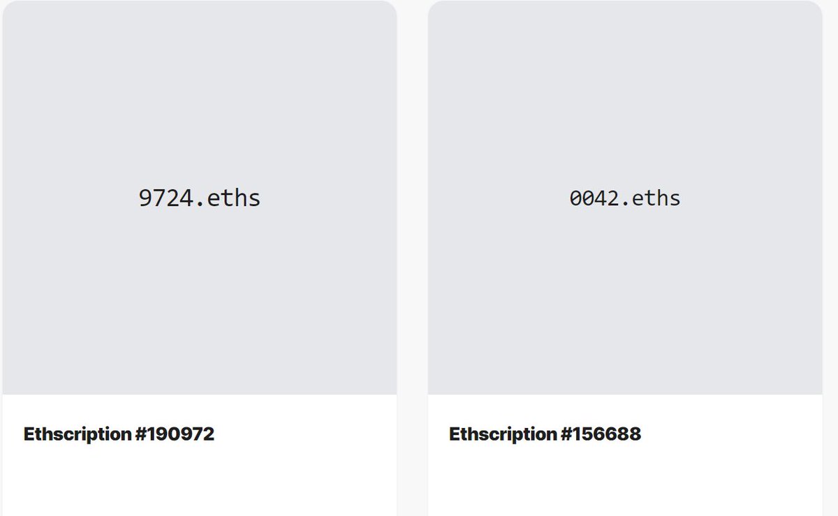 #ethscriptions 上面的域名最近交易也多起来了，现在最火的应该是.eths域名。

         豹子号.eths昨天otc卖了1000u，普通的地板20u，AABB，ABCD这种的在50-60u，AABC这种地板在30u左右。