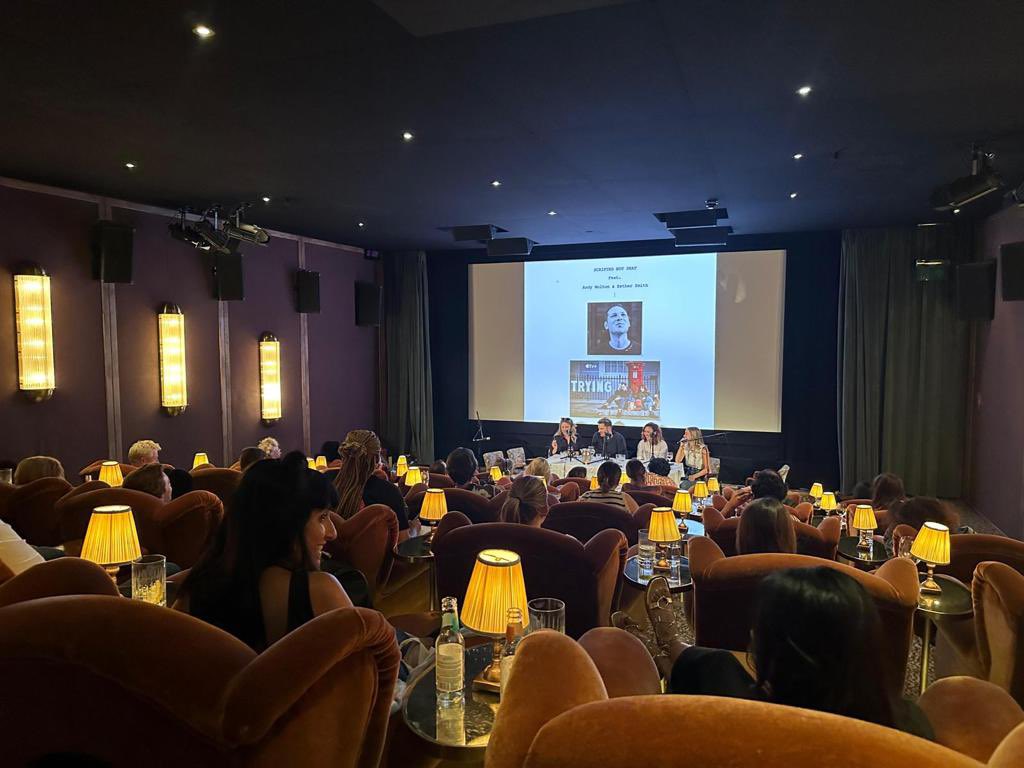 olivia_nixon's tweet image. End of July’s #ScriptedHotSeat ✔️ at 76 Dean St - fab new writing, amazing actors and such a joy to chat to #AndyWolton creator and writer of @AppleTV’s #Trying and leading lady mega babe @esthervonsmith