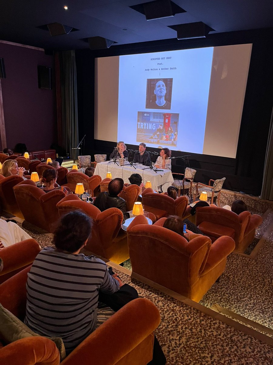 olivia_nixon's tweet image. End of July’s #ScriptedHotSeat ✔️ at 76 Dean St - fab new writing, amazing actors and such a joy to chat to #AndyWolton creator and writer of @AppleTV’s #Trying and leading lady mega babe @esthervonsmith