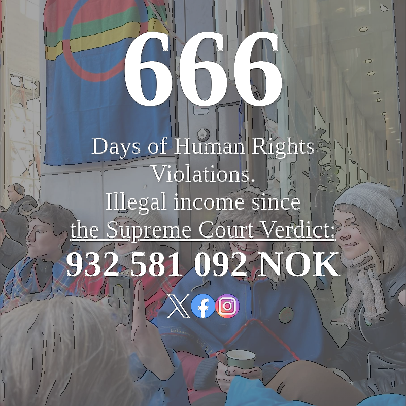 FosenTicker's tweet image. 666 days and counting!
Respect, restore, rebuild. @Statkraft, that's the path forward in Fosen. #Fosen #PathForward #JusticeOverMoney
bit.ly/spcfosen
bit.ly/fosenticker