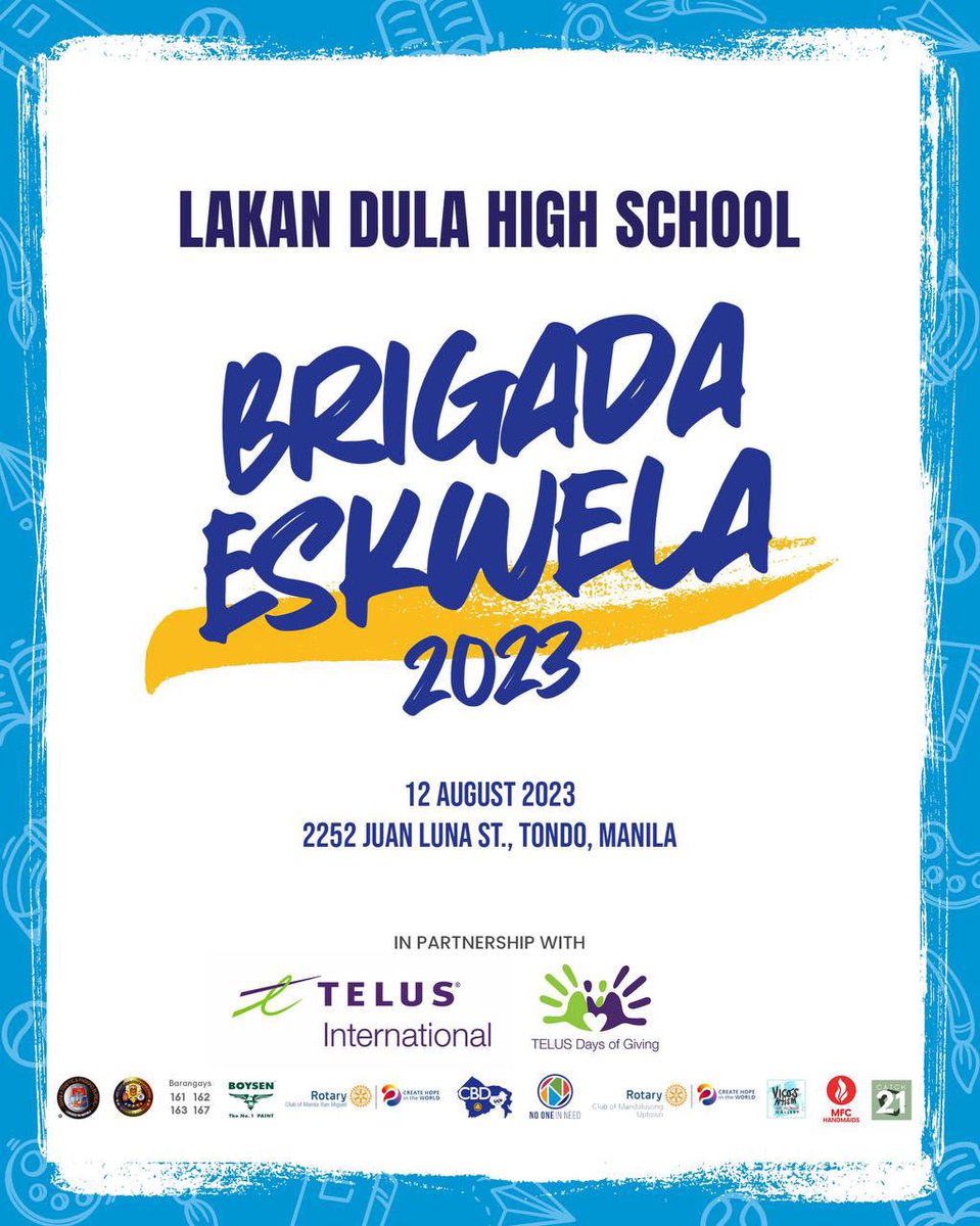 ournameiscatch's tweet photo. Catch21 is going back to school! 📚✏️

Join our Brigada Eskwela at Lakan Dula High School in Tondo, Manila this Saturday Morning! 

Want to make a difference? Send us a message! ☺️ https://t.co/k6Qi4Hf72U