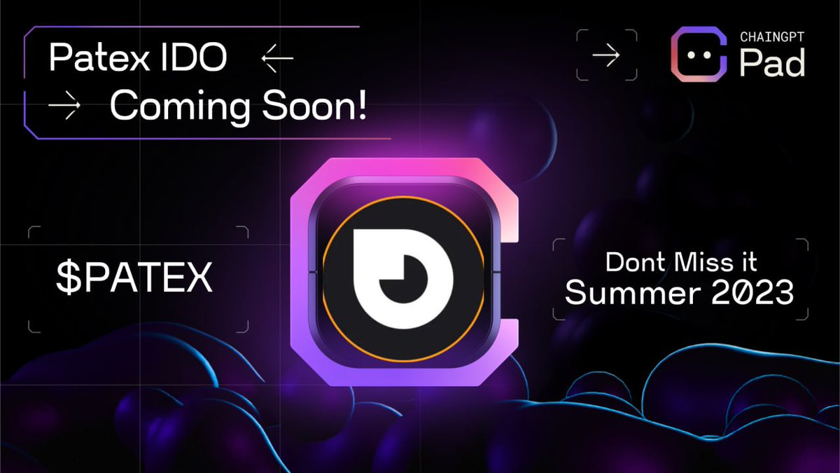 Chain_GPT's tweet photo. 📢 New ChainGPT Pad IDO Incoming!

📊Project: @patex_ecosystem

Patex is the first blockchain ecosystem targeting Latin America.

Led by the previous Head of Binance Brazil, and developed by Latam's first web3 company C-Patex (founded in 2014 with 4M+ userbase).

🗓 IDO Date: TBA https://t.co/VNpJOPOnbo