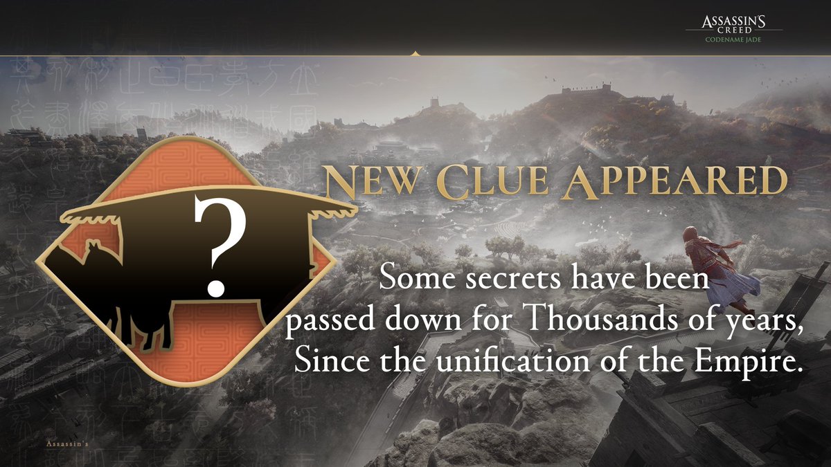 A new clue has appeared!
Click the link below to start discovering the mystery! assassinscreedcodenamejade.com/discoverancien… 

Collect clues every week and earn in-game rewards during the Closed Beta!