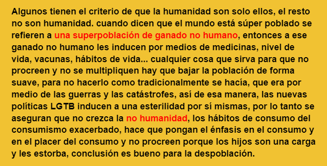 Nótese el matiz: se pregunta ¿para qué necesitamos a los humanos?
Para ellos no somos humanos, somos ganado.
