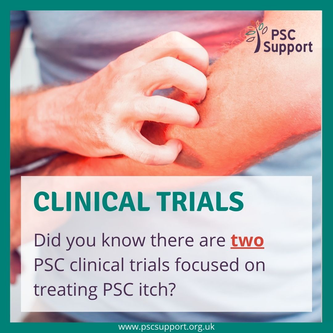 PSCSupportUK's tweet photo. REMINDER: There are TWO clinical trials focused on treating PSC itch 🎯🔬 If you've experienced this frustrating symptom you might want to check out this cutting-edge research. Learn more 👉 https://t.co/TwBW7cUkEO #PSCResearch #ClinicalTrials #ItchRelief #PSCitch https://t.co/RbEiYi1DiW