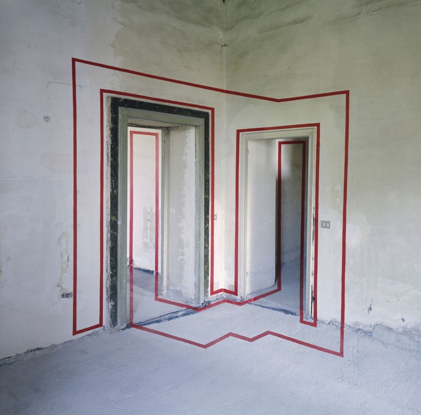 #fotodelgiorno: Via Flaminia Vecchia di Felice Varini, 1986