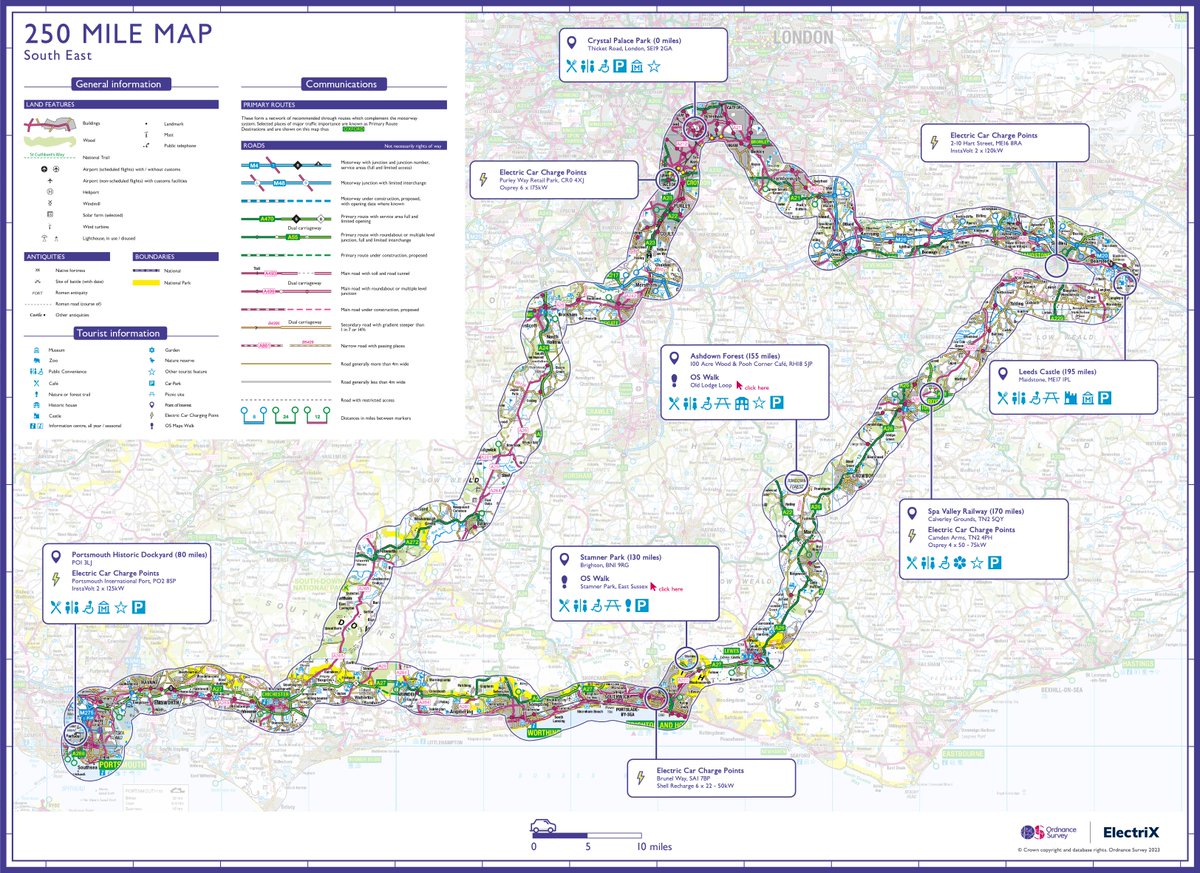 OrdnanceSurvey's tweet photo. On the road we go! 🚗  In collaboration with @LVElectriX - we have designed a series of 250-mile road trips up and down the UK to prove that you can travel far and wide on a single charge: https://t.co/GWYs9R2Dv3 https://t.co/wJ3A4kNkQo