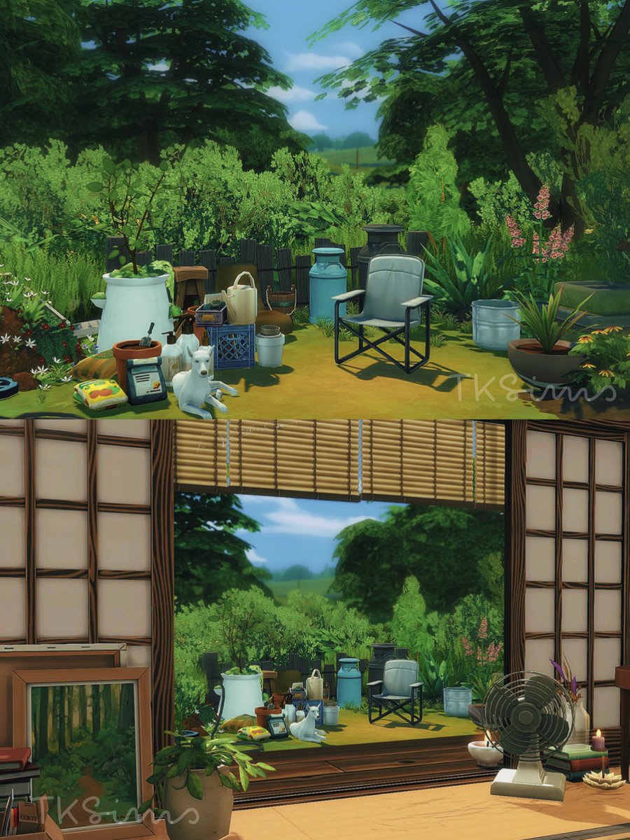 tkinterior_0oy's tweet photo. Japanese Summer Garden 👒🍉🍃
#Sims4 
#ShowUsYourBuilds https://t.co/xbloPoSbBv