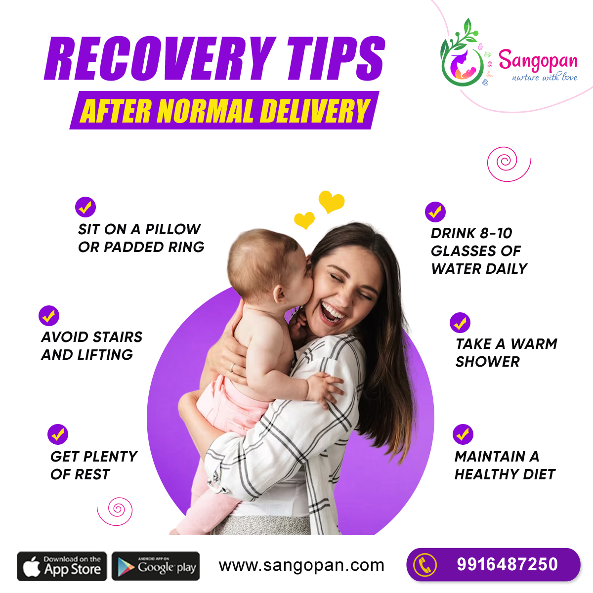 Recovery Tips after normal delivery! Postnatal Massage for New Mom from the comfort of your home! sangopan.com/products/postn… #sangopan #mothercare #postnatalcare #pregnancy #pregnancyjourney #pregnancymassage #postnatalmassage #momlife #india #pregnancytips #postnatalfitness