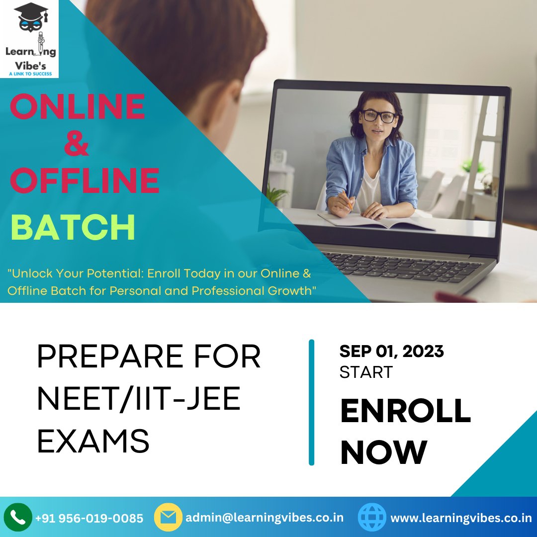 learning_vibe's tweet photo. LEARNING VIBE'S is here to way you learn! Whether you're preparing for NEET or IIT-JEE exams, we've got you covered!

📲𝐂𝐚𝐥𝐥 𝐔𝐬 𝐍𝐨𝐰: +91- 9560190085
.
.
#education #entrance #coaching #institute #onlinebatch #offlinebatch #course #iit #neet #medicalstudent #learningvibes https://t.co/lnvXcio8aH