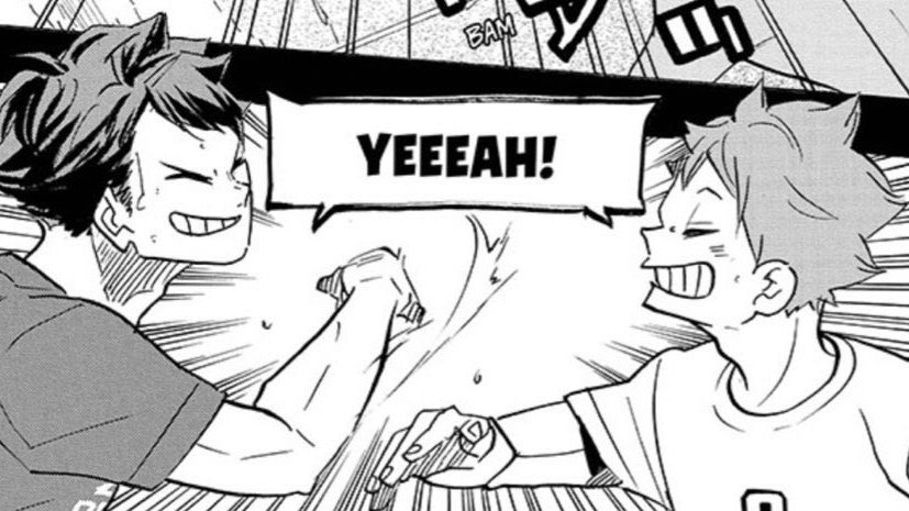 blackadlers's tweet photo. hinata’s ability to make friends with literally anyone will always be one of my favorite things about haikyuu https://t.co/raSuMMvln9