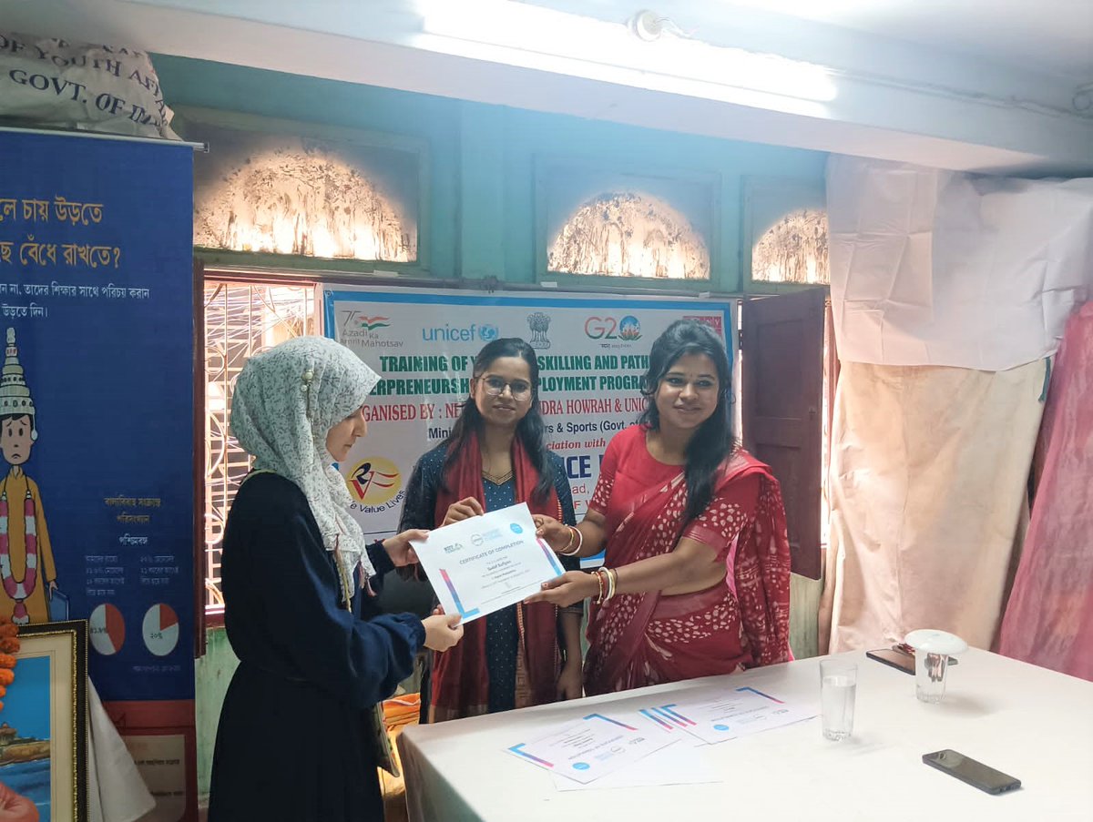 HowrahMyBharat's tweet image. Orientation of Passport to Earning(P2E) Programme  on 05.08.2023 to 06.08.2023 (2 days) at 123 Sadar Boxi Lane, Howrah-1 in collaboration with UNICEF West Bengal 
#P2EProgramme #eoho #nykswb
@Nyksindia @NyksWest @UNICEFIndia @YuWaahIndia @swapnodipa