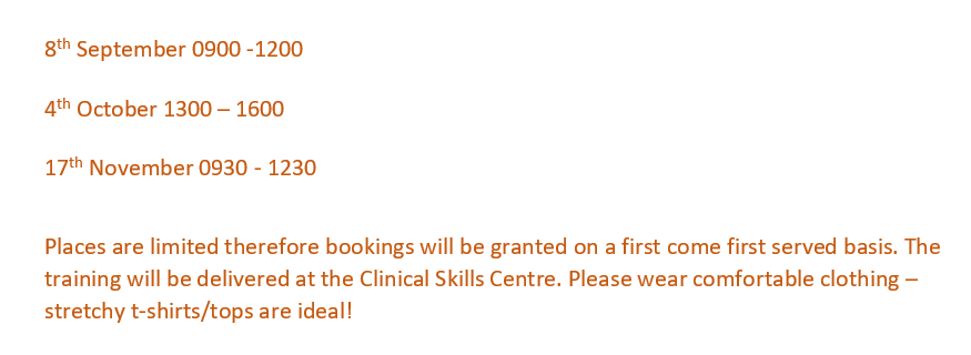 WUTHSkills's tweet photo. Chest Auscultation training is now available for registered nurses. Booking for this training is available via ESR under 408%Chest.

The dates are as below ⬇️ https://t.co/GqstMtH1kf