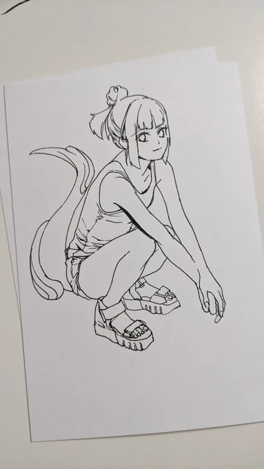 下書きをぺぺっとやって描いちゃいます。本当は下書きしない人間になりたい。 消しゴムかけは世界で1番無駄です