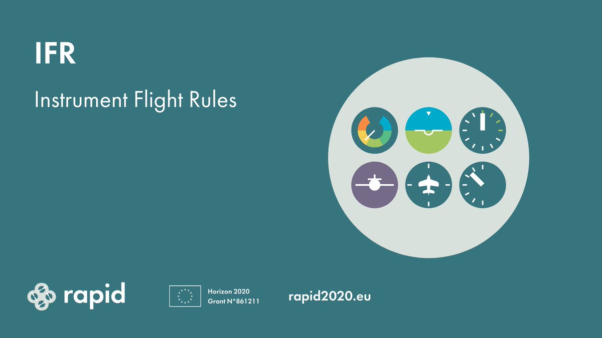 ❓ Did you know #IFR are used when a visual flight is not possible due to bad weather? 

Visibility can be blocked so the operator has to rely on flight instruments to control the #drone.

Learn more about RAPID here:👇
rapid2020.eu/glossary/