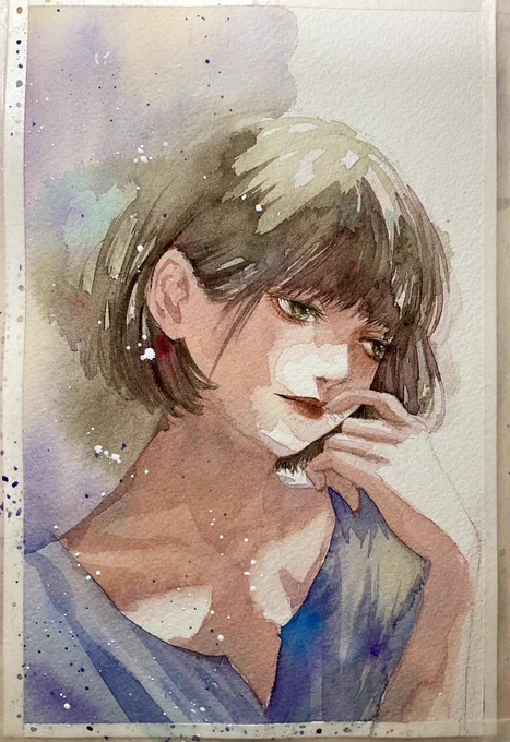ん?  #水彩画 #アナログ絵 #watercolor