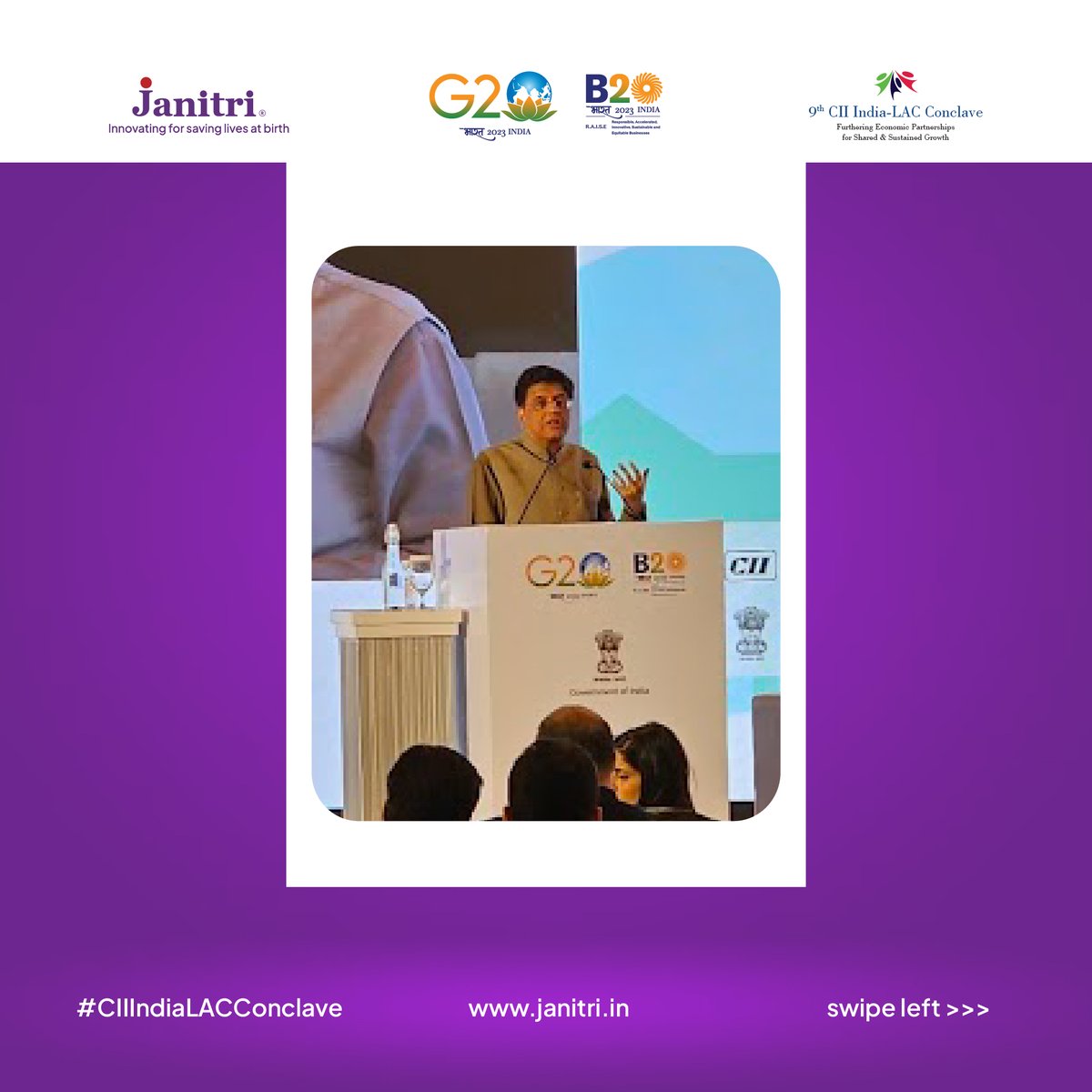 janitri_innovat's tweet photo. Janitri at India-LAC Conclave 2023! focused on "Healthcare &amp; Pharma for a healthy future" fostering global collaboration. Grateful for interactions with
@Narayanahealth, @DrReddys, etc. Join our transformative healthcare journey.
@arun_janitri
@FollowCII

#HealthcareInnovation https://t.co/4O7WjlzgkB