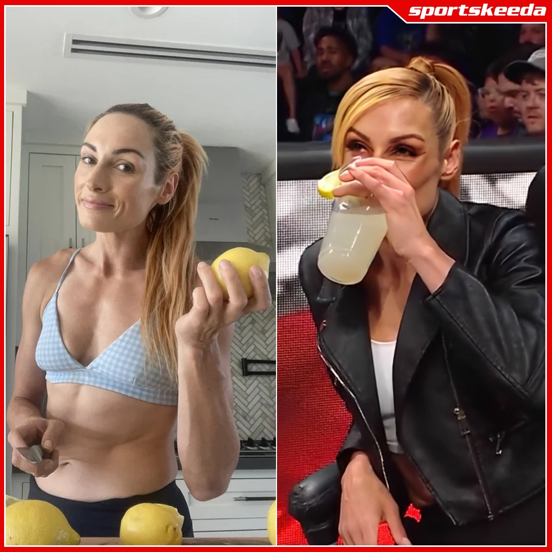 SKWrestling_'s tweet photo. #TripleH: "People are going to have to take the lemons and make lemonade." 

#BeckyLynch:

#WWERaw #WWE @BeckyLynchWWE https://t.co/vIzlk9xmgU