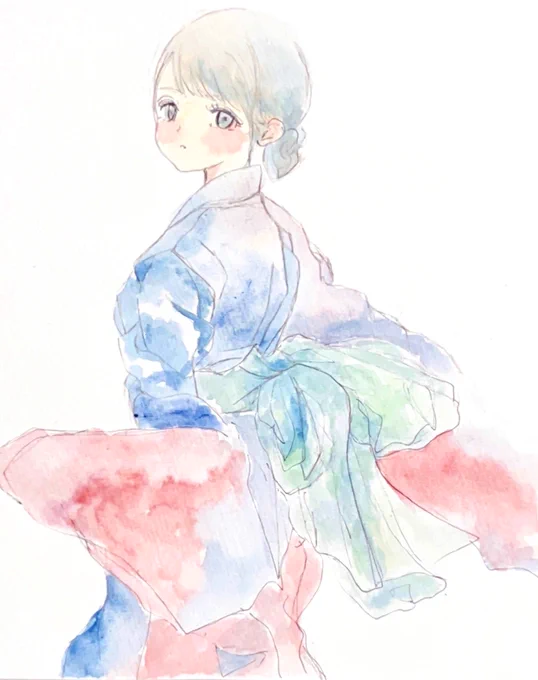 浴衣 #イラスト #透明水彩 #illustration