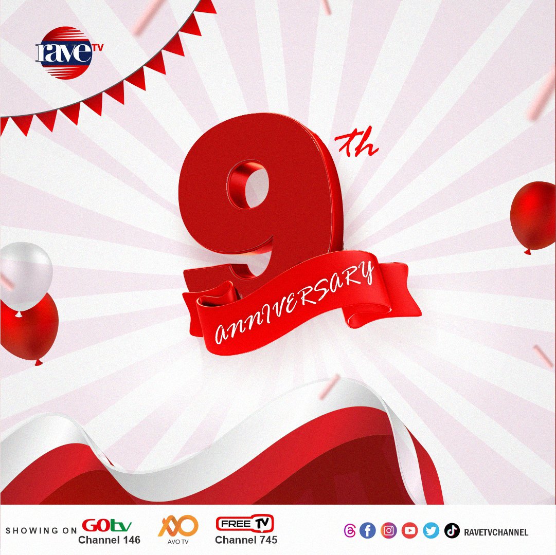 ravetvchannel's tweet photo. Happy anniversary to us! We are NINE yearssss!!
It's been 9 years of wonderful TV contents, laughter, and unforgettable memories. Here's to the journey we've shared and the adventures still to come ππ₯
#ravetvchannel #9thanniversary #RaveAt9 https://t.co/aKl6MdesRD