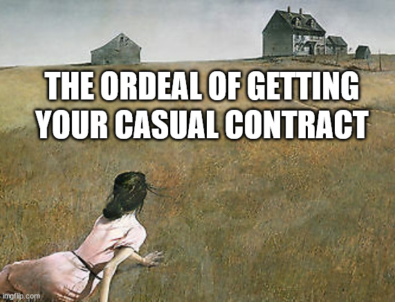 CasualsUsyd's tweet photo. Teaching casually this semester? Got your contract yet? Unfortunately, all too many @Sydney_Uni casuals have reported being asked to work before they've got a contract. This shouldn't be happening.
If you're working without a contract, we want to hear about it.✉️us! https://t.co/89CnSo6iiv
