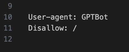GergelyOrosz's tweet image. It's now possible to block ChatGPT's crawler on any website you control.
Added the block: it's a no-brainer.
Why? ChatGPT cites no sources. It's a one-way relationship where OpenAI takes what is published on the internet, and then doesn't give a single reference or link back.