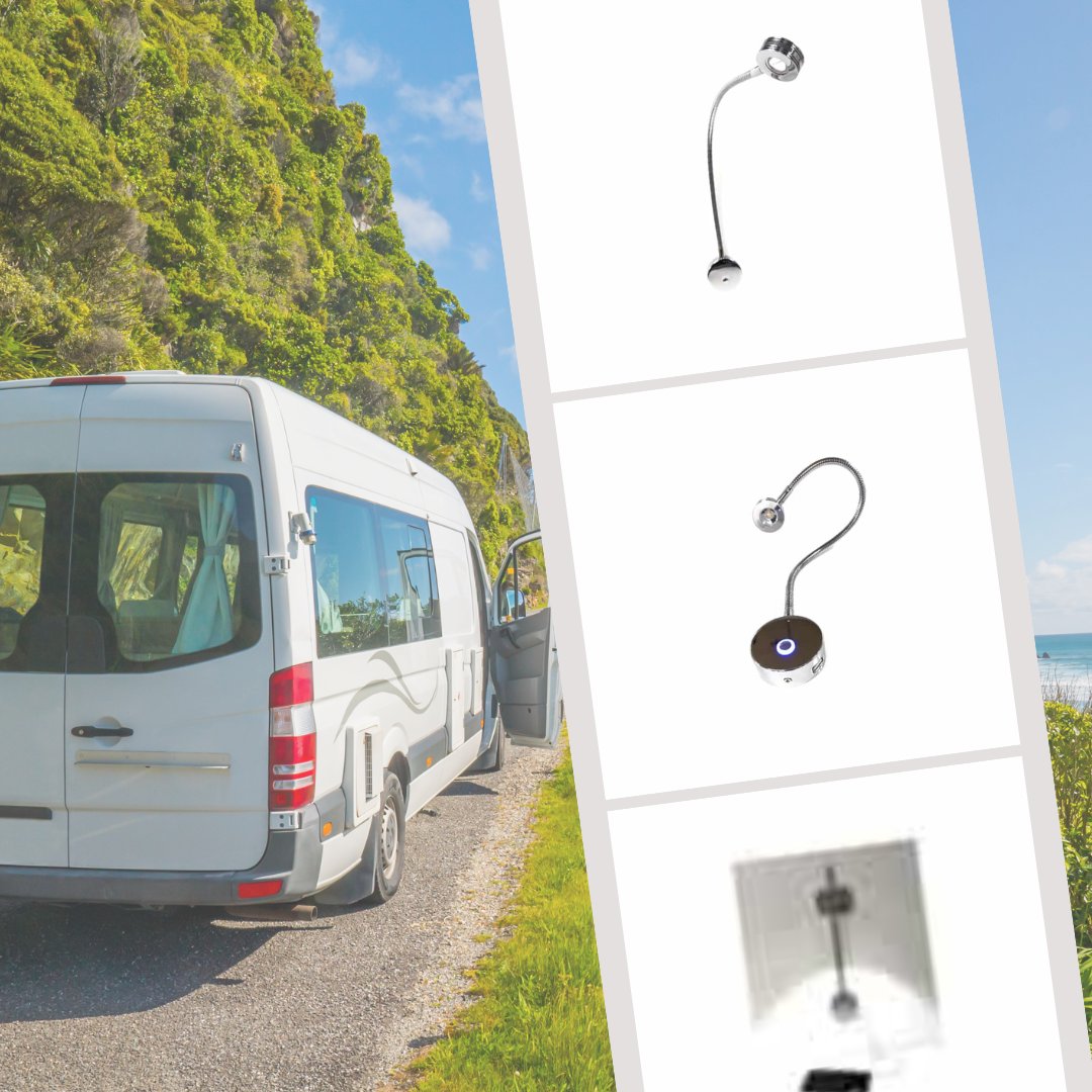 Our VW Festival Special offers are available online until the end of August!

These wall mounted goose neck reading lights have a handy USB port 📱

Now £25 each OR 2 for £48! 💡

buff.ly/44WhDWf

#vwfestival #vanlifemovement #vwbus #sprintervan #tinyhouse #offroad