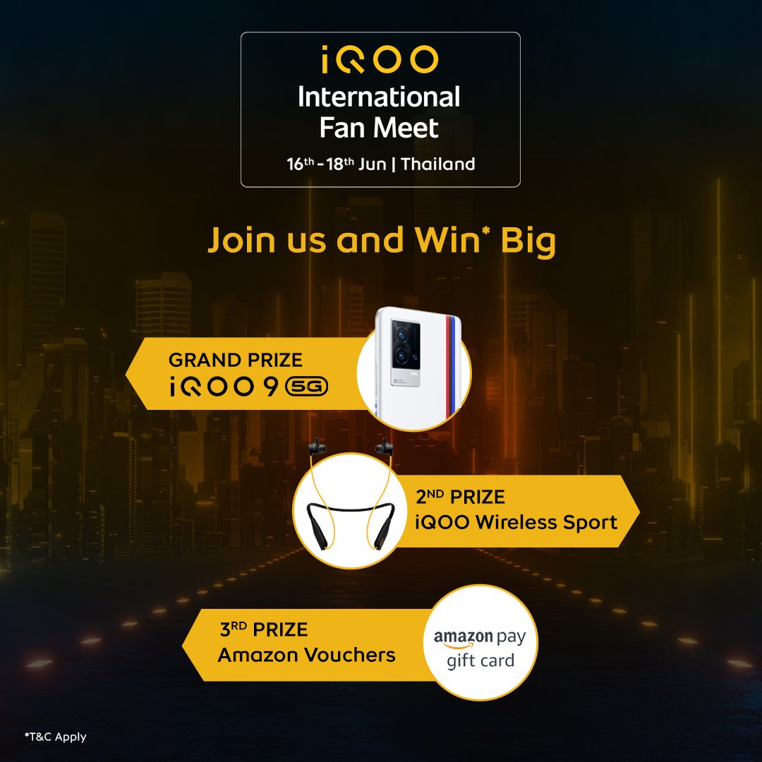 BeingSanket1992's tweet photo. @IqooInd Hope you'll soon announce the winners of the #iQOOInternationalFanMeet contest too! @IqooInd https://t.co/qJqt2vI2Jg