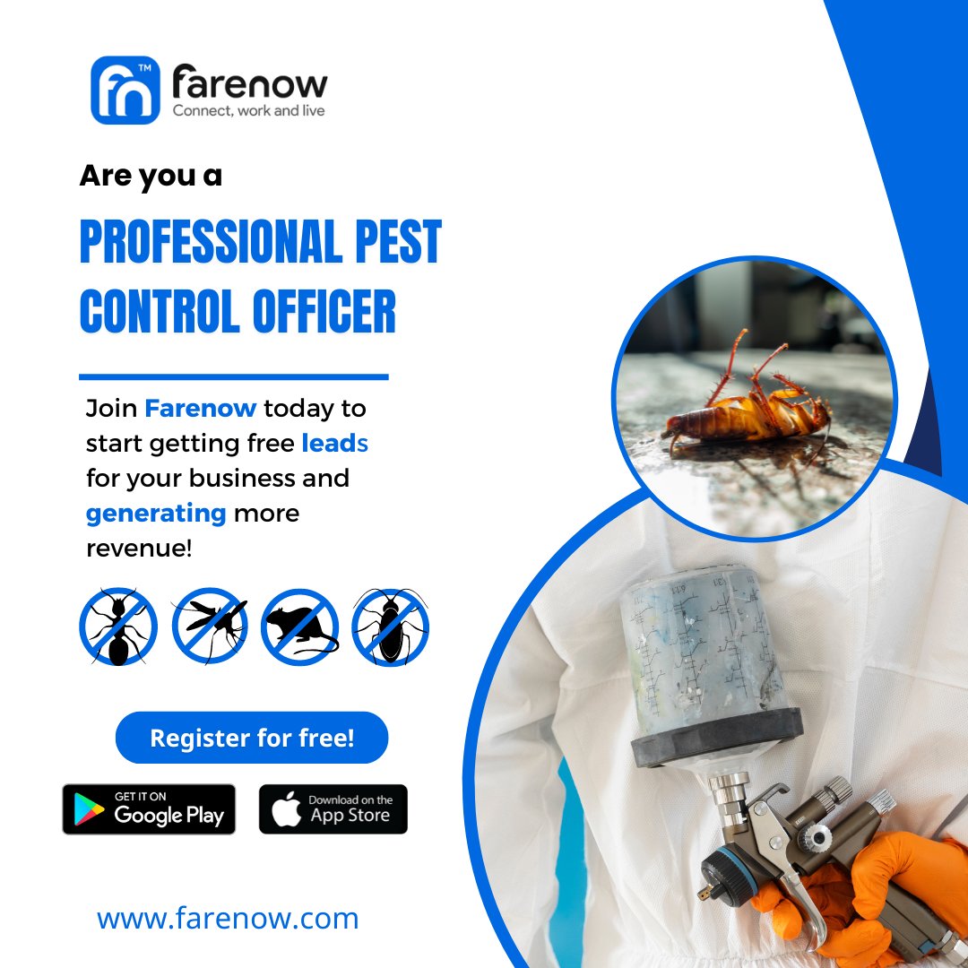 Banish pests with our expert touch. We're here to ensure your space remains pest-free and comfortable.
.
.
.
 🐜🚫 #PestControlExperts #PestFreeLiving #BugBusters #QualityService #farenow #abuja #explorepage#PestFreeLiving #PestExterminator #ProtectYourSpace