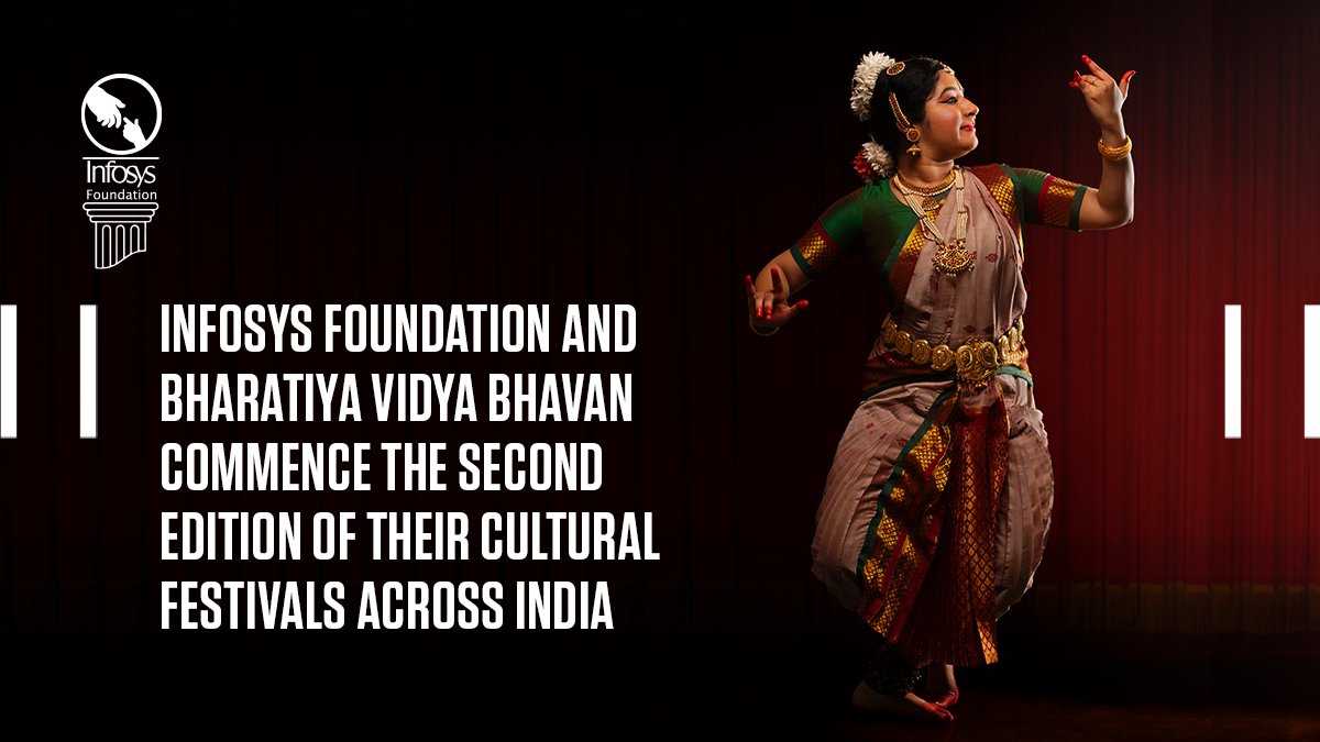 Infosys Foundation, in association with Bharatiya Vidya Bhavan, announced the initiation of the second edition of its cultural festivals across eight cities in India, to promote the country’s visual and performing arts. infy.com/44WQ53n
