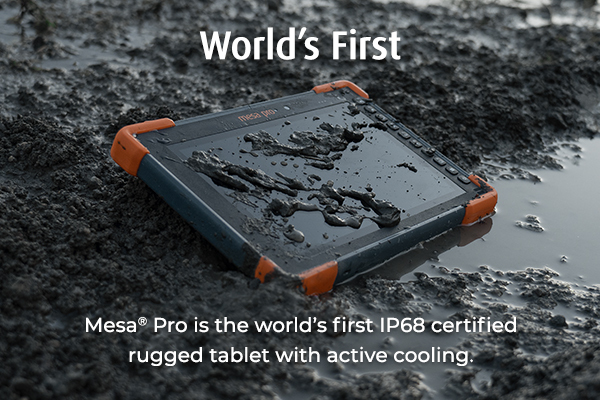 JuniperSysLtd's tweet photo. World’s first! Our #Mesa Pro is the world’s first #rugged tablet to use an active cooling fan to cool the system’s #processor, AND receive an #IP68 rating. https://t.co/vg47dfJ3RY #ruggedcomputer #RockSolidFieldReady https://t.co/7vphkQG8YQ