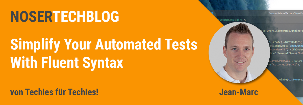 Noser_Eng's tweet image. In unserem Blogbeitrag erklärt Jean-Marc Vogel, wie man das Durchführen von Unit- / Integrationstests mithilfe der Fluent-Syntax wieder unterhaltsam gestaltet. Erfahren Sie, wie man kurze, einfache und wartbare automatisierte #Softwaretests schreibt. 

blog.noser.com/simplify-your-…