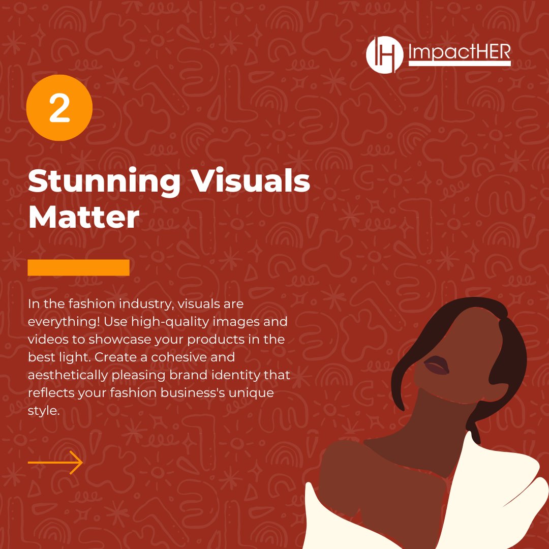 ImpactHERAfrica's tweet photo. Dear Greatness, Level Up Your Fashion Business with These 5 Pro Marketing Tips! From understanding your audience to creating stunning visuals, these strategies will seriously up your brand game. #FashionMarketing #FashionBusiness #StyleSuccess #MarketingTips #FashionistaPower https://t.co/lOBTN1XYD0