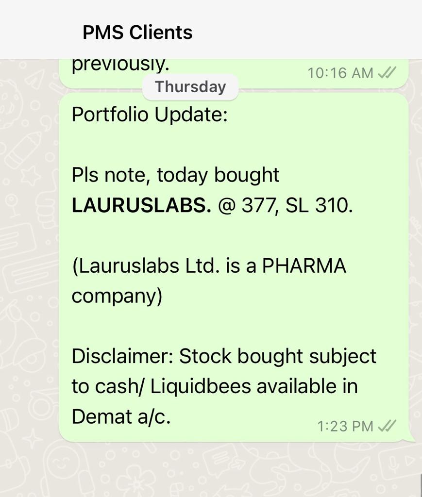 DarshitParekh6's tweet photo. Knowledge &amp; Education Purpose: Recently entered in stocks - SUNTECK @ 364 on 28/7/23, SL 310, Target 430/470. Today 390, IOLCP @ 394 on 331/7/23, SL 335, Target 470/510/570. Today 397, LAURUSLABS @ 377 on 3/8/23, SL 310, Target 440/490. Today 408 https://t.co/yzCv4W2IjB
