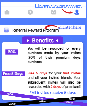 As people have asked for free premium, we now introduce the referral program that is open to everyone!!
 
Soooooo you may ask "how to invite people?"
Three main ways:
1. Invite through install link
2. Invite by file sharing
3. Invite with Invitational code