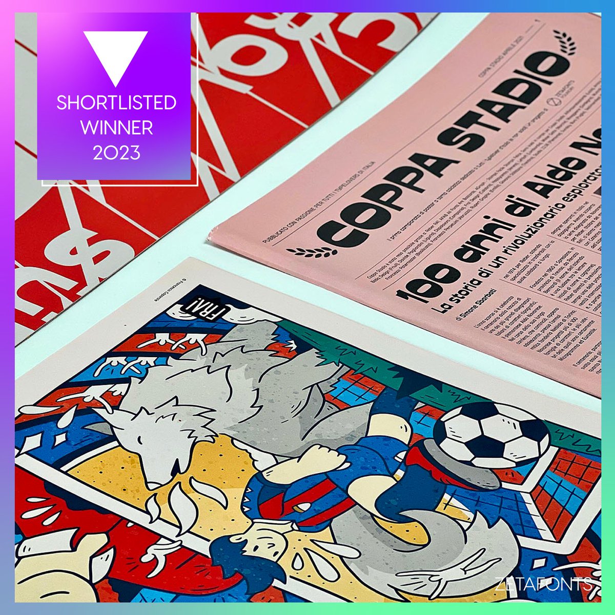 Indigo Award (@indigoaward) on Twitter photo 💎SHORTLISTED WINNER: Coppa Stadio by <a href="/Zetafonts/">Zetafonts Foundry</a>.
Coppa Stadio | Zetafonts | Agency | 2023
🥇1 Gold
🔎 Explore other Indigo Award winners at indigoaward.com
#indigoaward #indigodesignaward #indigodesignaward2023 #graphicdesign #digitaldesign #design #illustration #art 💎SHORTLISTED WINNER: Coppa Stadio by <a href="/Zetafonts/">Zetafonts Foundry</a>.
Coppa Stadio | Zetafonts | Agency | 2023
🥇1 Gold
🔎 Explore other Indigo Award winners at indigoaward.com
#indigoaward #indigodesignaward #indigodesignaward2023 #graphicdesign #digitaldesign #design #illustration #art