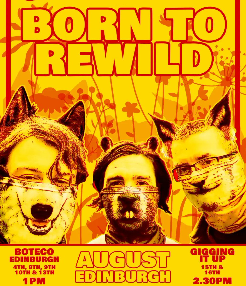 <a href="/colonelmustwolf/">ColonelMustardBornToRewild</a> back Tue/Wed/Thu/Sun at 1pm at <a href="/edfringe/">Edinburgh Festival Fringe</a> in <a href="/botecodobrasil/">Boteco do Brasil</a> Edinburgh with <a href="/GiggingitUp_/">Gigging It Up</a>
@colonel5mustard tickets only £5 get yourself along for rubbish jokes and great songs and to learn about rewilding #borntorewild
eventbrite.co.uk/e/colonel-must…