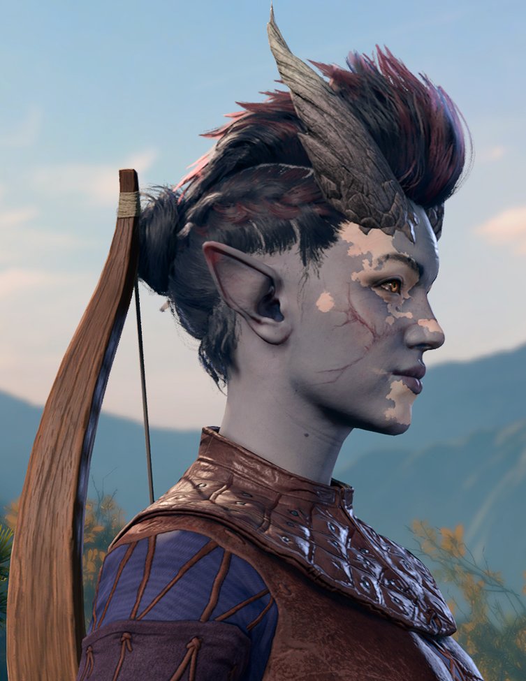 Sopsutopsu's tweet photo. Haluun nähä teiän Baldur's Gate 3 -hahmot, täs meikän eka (tiefling rogue Taran) https://t.co/LX8DL7fPNV